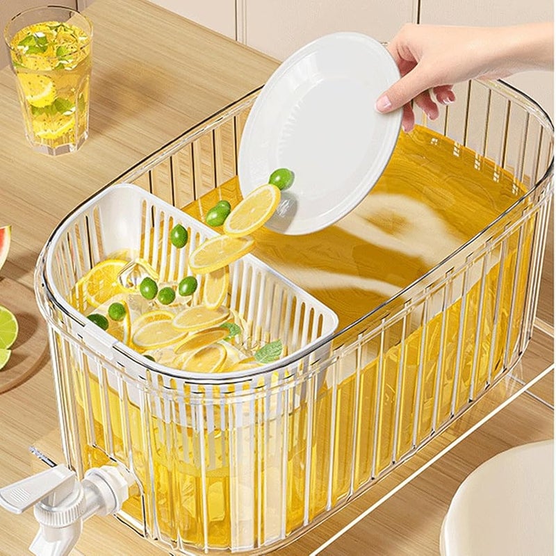 Size A 5 5L Fridge Water Dispenser With Tap Cold Bubble Bucket For Juices Cocktails Tea - Image 5