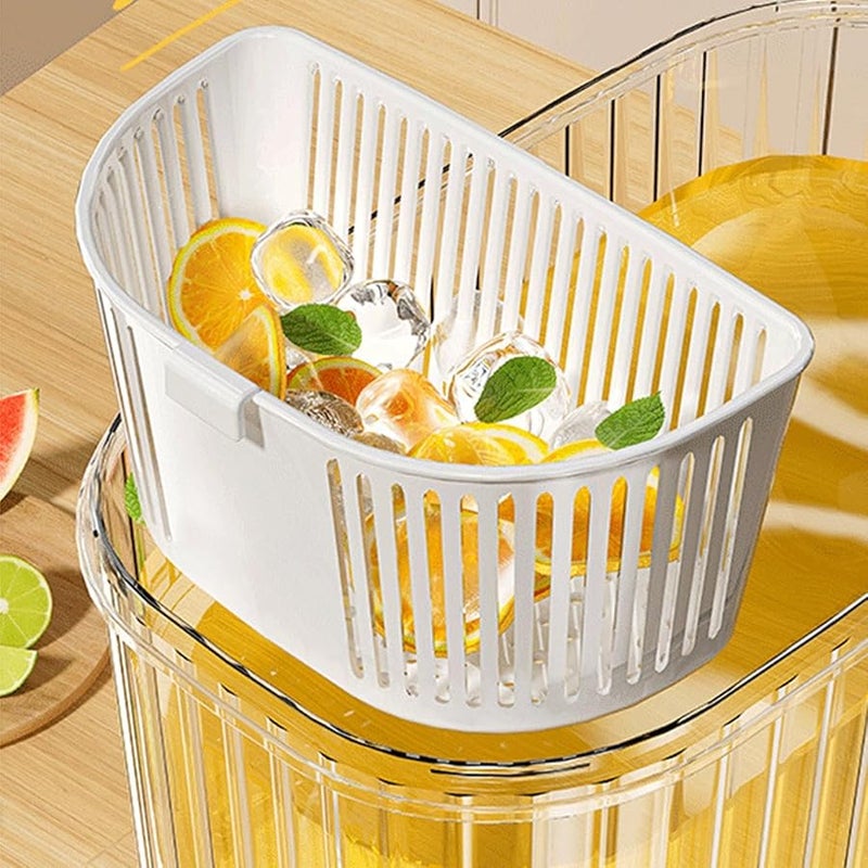 Size A 5 5L Fridge Water Dispenser With Tap Cold Bubble Bucket For Juices Cocktails Tea - Image 4