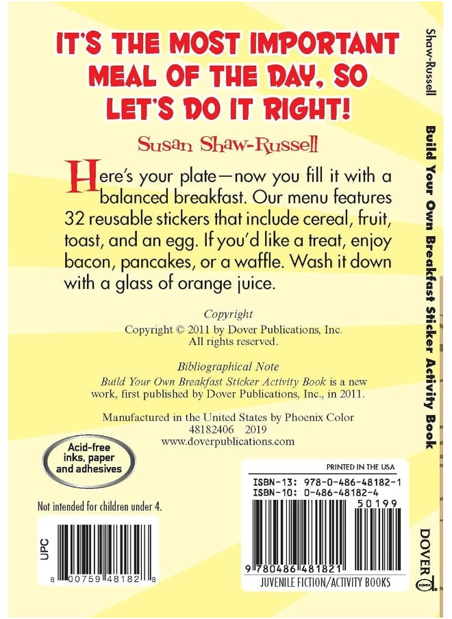 Dover Build Your Own Breakfast Sticker Activity Book  - Image 2