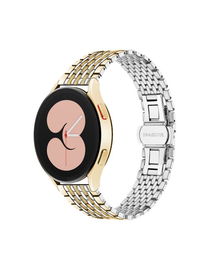 Juntan Stainless Steel Bands Compatible for Samsung Galaxy Watch 7/6/5/4 Band 40mm 44mm, Watch 5 Pro 45mm, Galaxy Watch 6/4 Classic 43mm 47mm 42mm 46mm, Quick Release 20mm Metal Straps for Women Men - Image 1
