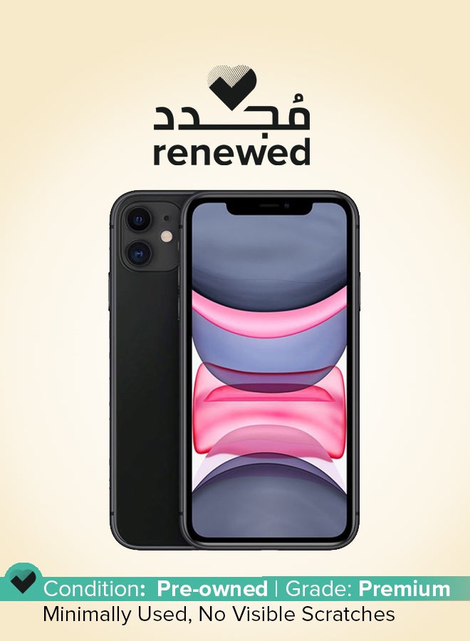 Apple Renewed - iPhone 11 128GB Black 4G With Facetime - International Version - Image 1
