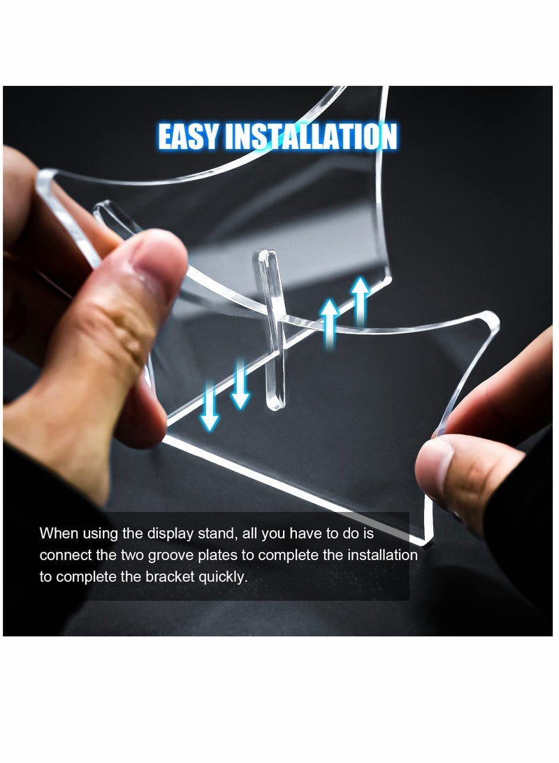 KASTWAVE حامل عرض كرة القدم 2 قطعة، حامل كرة أكريليك متعدد الوظائف، حامل كرة واضح لكرة السلة، لحامل عرض كرة القدم وكرة السلة والكرة الطائرة وكرة البولينغ - Image 2