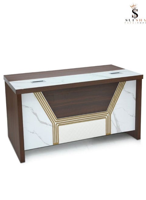 Modern Office Table Computer Table With Lockable 3 Drawer 140 Cm