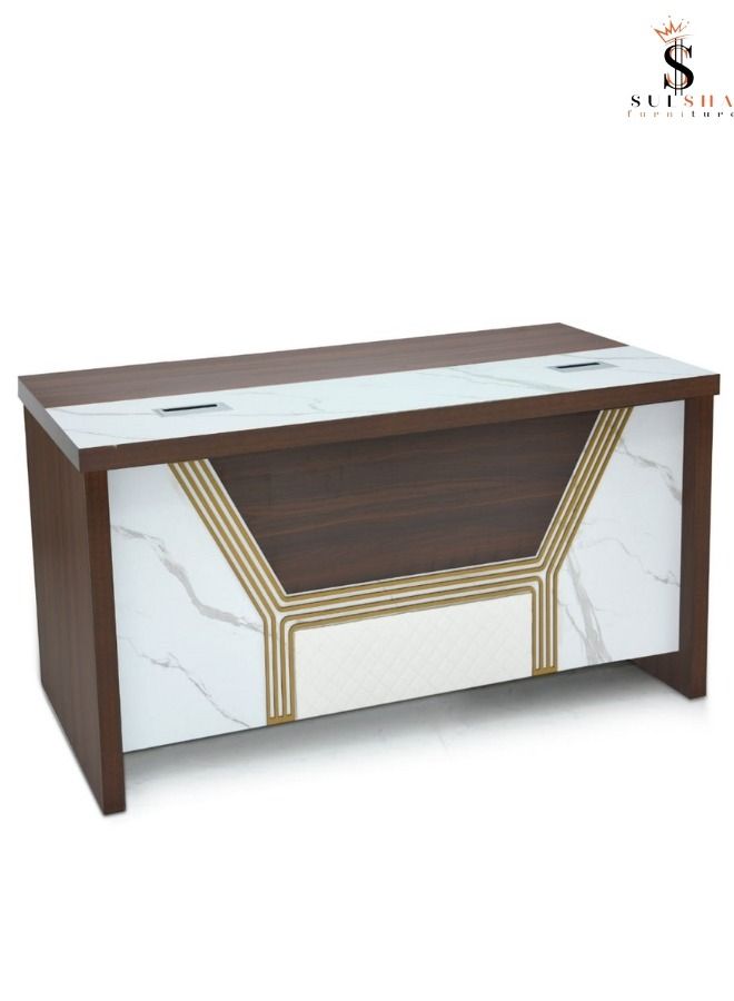 Modern Office Table Computer Table With Lockable 3 Drawer 140 Cm