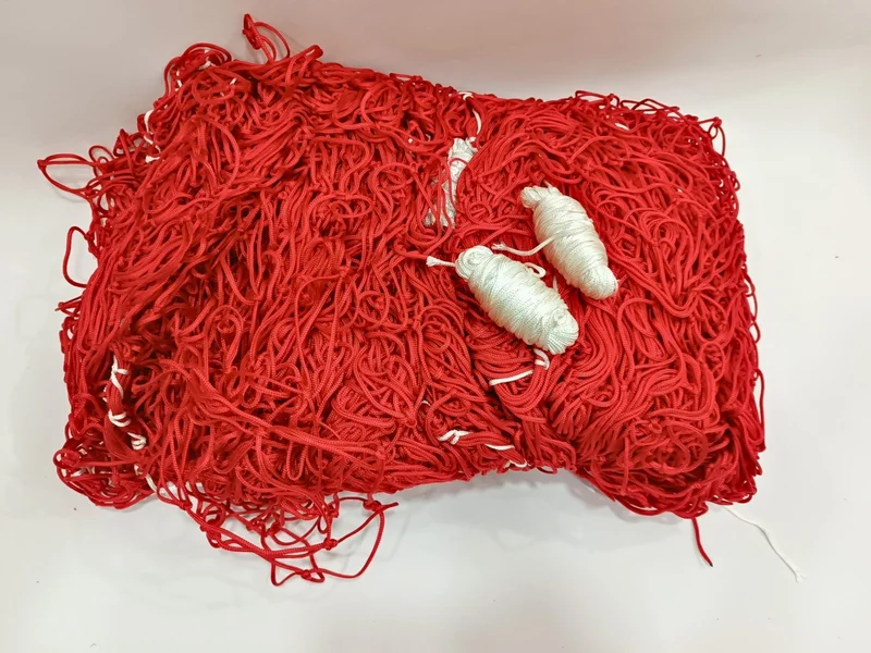 adelinspor Football Goal Net 2.5 mm Cord Rope Red 7.32*2.44*2.0 M