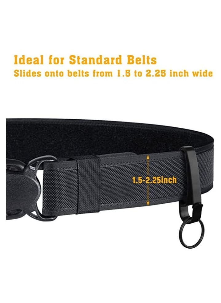 SYOSI - Stainless Steel Men's Waist Car Keychain, Stealth Metal Key Holder for Duty Belt, Special for Police and Fire Agencies Duty Belt, Double Side Quick Release Key Holder with Detachable Keyring (2Pcs ) - Image 1