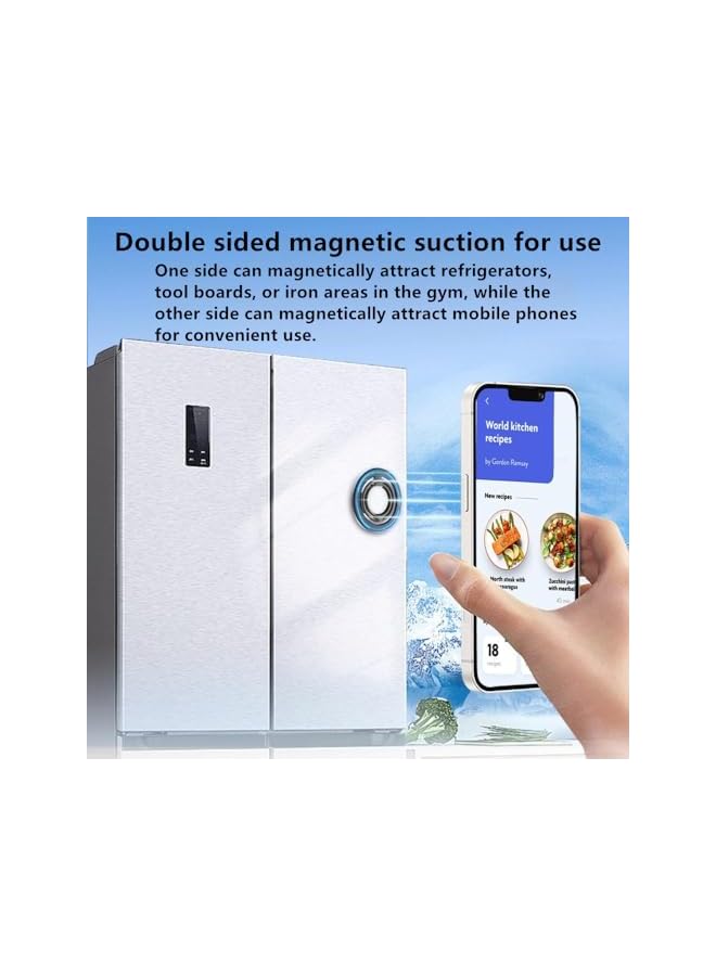 S-TOP Magnetic Ring Grip, Phone Holder?Removable Gym Moblephone stand for iPhone 16/15/14/13/12/ Series Magnetic Case All Phones Compatible with Car Mount - Image 4