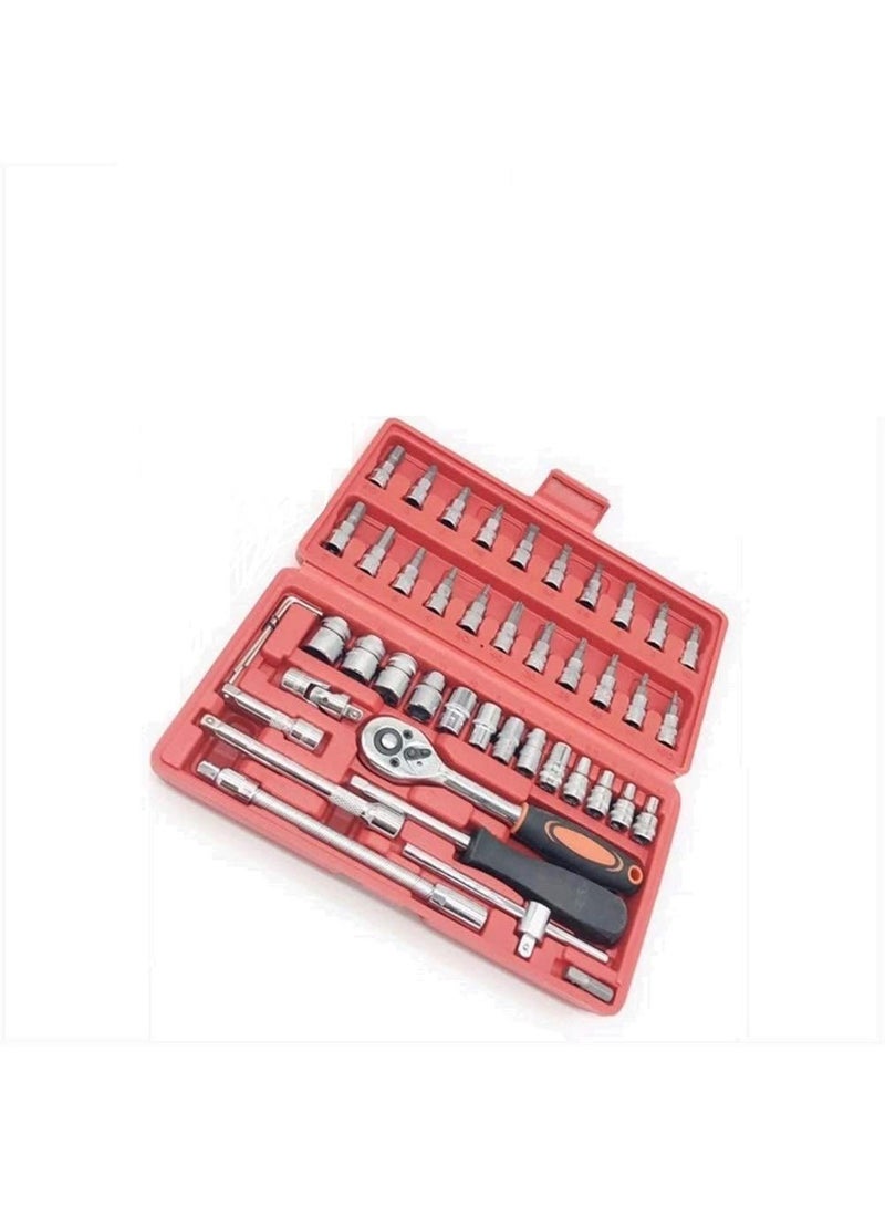 GGOOT Hand Tool Screwdriver Set 46 Pieces ratchet 1/4 inch scredriver set metric Torque Spanner Wrench socket set car repair tool kits Hardware Tool Kits Tool Kit - Image 1