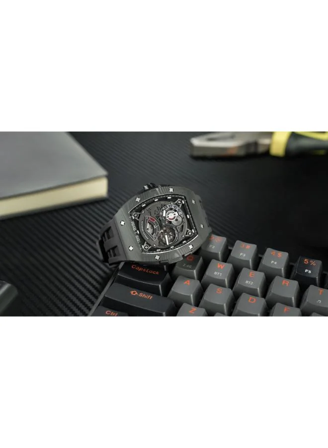 TSAR BOMBA Men's FKM Rubber Automatic Watch TB8210CF-01 - 51.5*44.6 mm