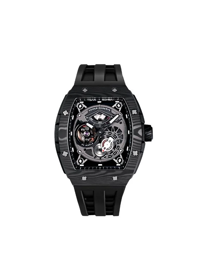 TSAR BOMBA Men's FKM Rubber Automatic Watch TB8210CF-01 - 51.5*44.6 mm