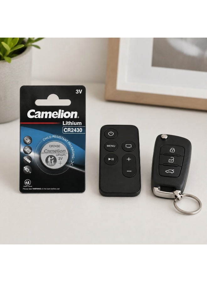 Camelion CR2430 3V Lithium Coin Cell Battery for Car Keys, Electronics & Backup Power - Image 4