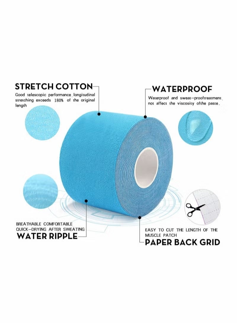 Generic 4Pack Kinesiology Sports Tape Roll 2 Roll (20pre-cut 25cm Strip) 2 Roll (5cm 5m) Muscle Tape Suitable for Elbow Waist Knee Shoulder - Image 3