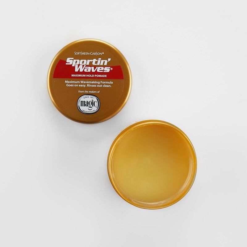 SOFT SHEEN Softsheen-Carson Sportin' Waves Maximum Hold Pomade - 3.5 oz Hair Styling Product - Image 4