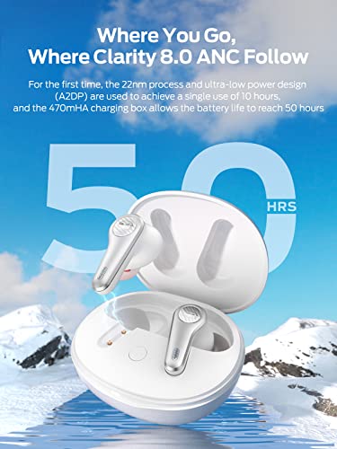 Monster Clarity 80 Hybrid Active Noise Cancelling Wireless Earbuds 42dB inEar ANC Earphones Deep Bass with 6 Mics Bluetooth 52 50H Play Time with Wireless Charging Case - Image 3