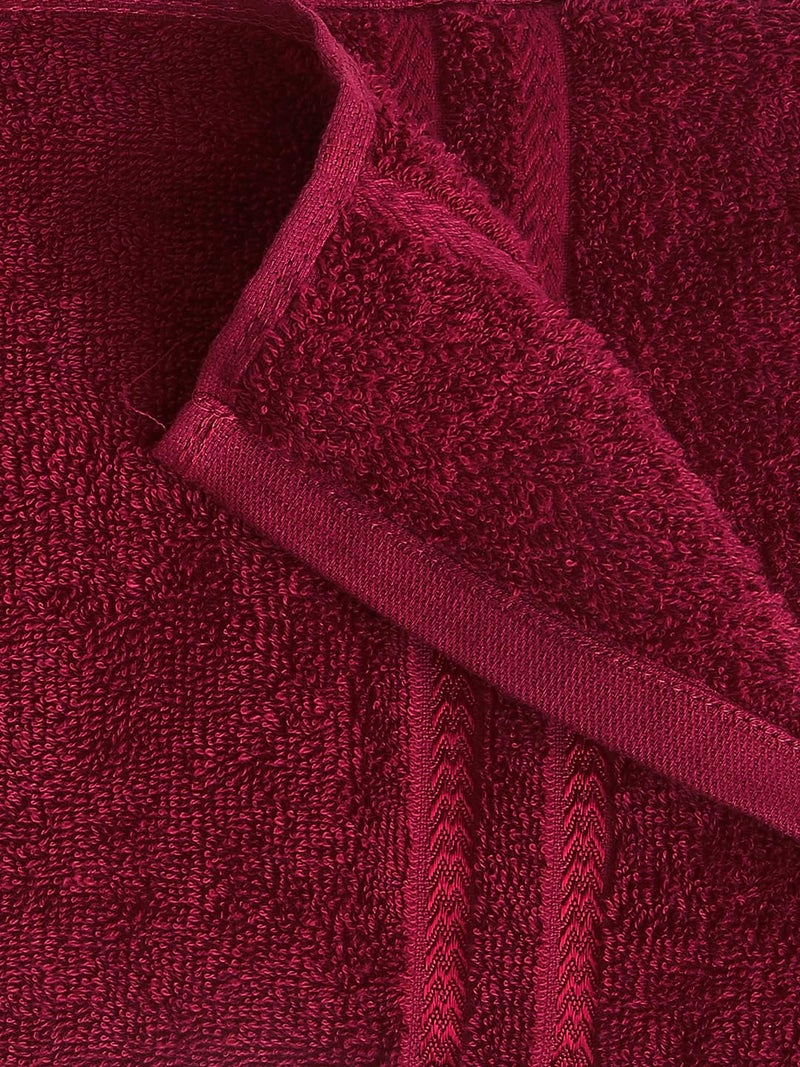 Welspun 100% Cotton Quik Dry Bath Towel | High Absorbency & Super Soft | Fast Drying, Size 70 cm x 150 cm | 380 GSM, Towel Men & Women, Dark Red - Image 3