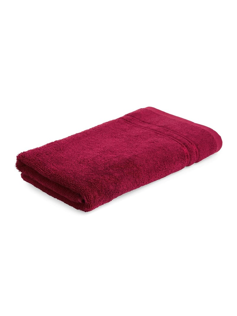 Welspun 100% Cotton Quik Dry Bath Towel | High Absorbency & Super Soft | Fast Drying, Size 70 cm x 150 cm | 380 GSM, Towel Men & Women, Dark Red - Image 2