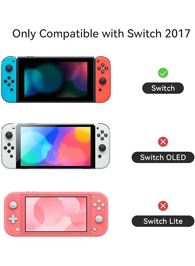 GEEKSHARE Protective Case For Switch Slim Cover Case Compatible With Nintendo Switch Separable Soft Silicone Protective Shell For Joy Con With 2 Thumb Grip Caps Spring Special Strawberry - Image 2