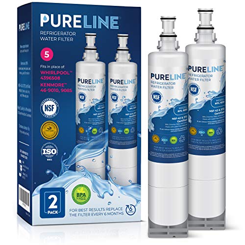 Pureline EDR5RXD1, 4396508 Replacement for Whirlpool 4396508, EDR5RXD1, EveryDrop Filter 5, Refrigerator Water Filter - Reduces Bad Taste & Odor - Image 1