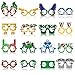 Harrycle 32 Pcs Football Party Decorations Touchdown Paper Glasses Frame Its Game TIME Photo Booth Props Eyeglasses for Sports Football Theme Birthday Baby Shower Favors Supplies - Image 2