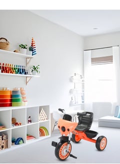 NextWave Tricycle for Kids Baby Cycle with Light and Music Kids Tricycle with Back Storage Basket & 3 Wheels Kids Cycle Bike For 2 to 5 Years Boys Girls Orange  - Image 4