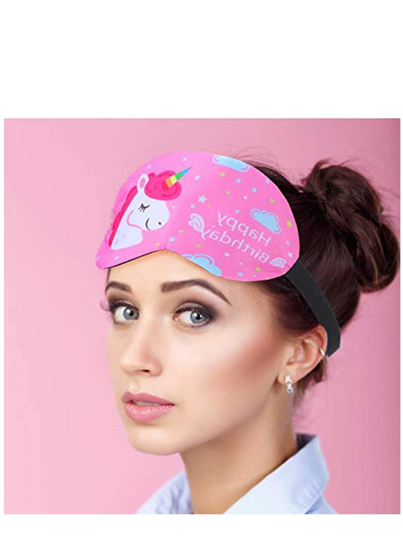 KASTWAVE Cute Sleep Blindfold, Ultra Soft Comfortable Blindfold, Skin Friendly Smooth and Silky Material Blackout Blindfold with Adjustable Straps, Kids, Mens, Womens Printed Designs Unicorn - Image 3