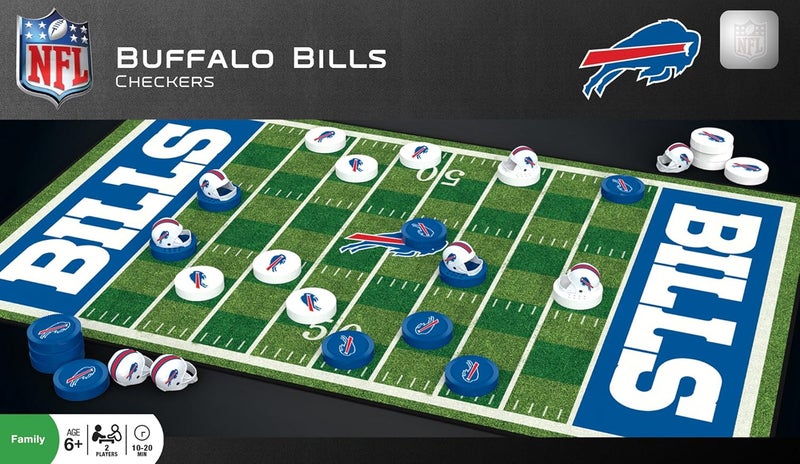 MasterPieces MasterPieces Family Game  NFL Buffalo Bills Checkers  Officially Licensed Board Game for Kids  Adults  - Image 1