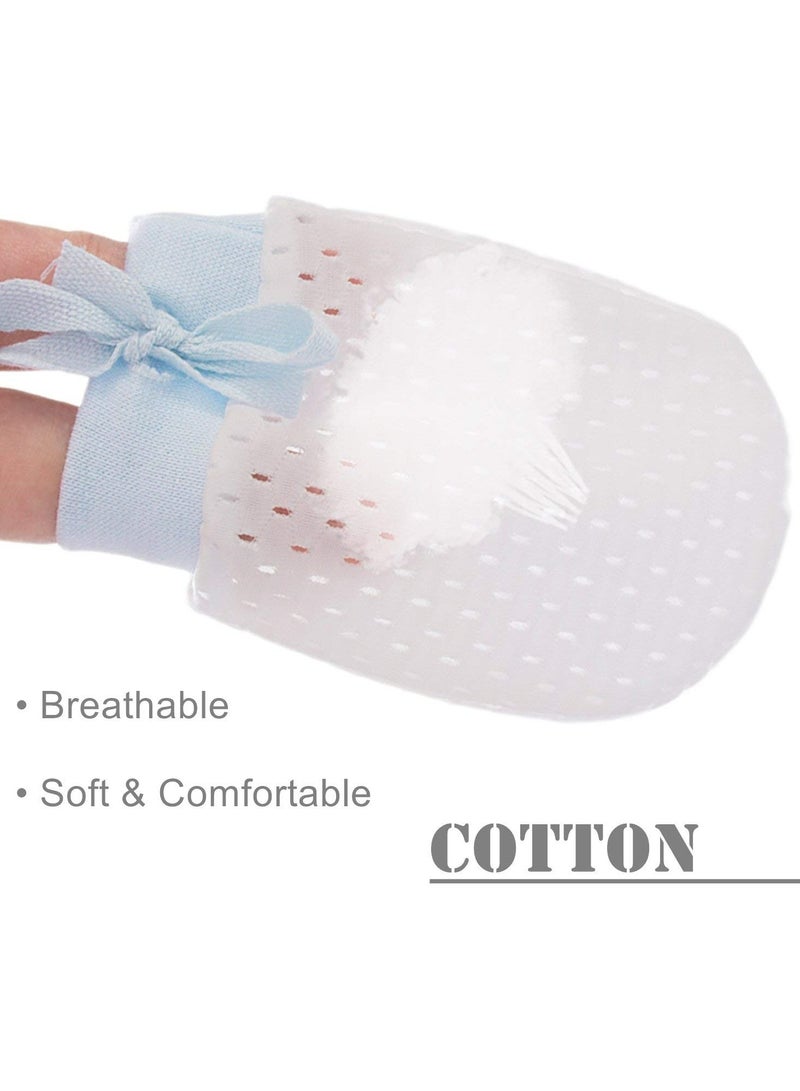 Oasisgalore Pack of 6 Baby Mesh Gloves Cotton No Scratch Mittens for Unisex (3Colors/0-12Months)  - Image 3