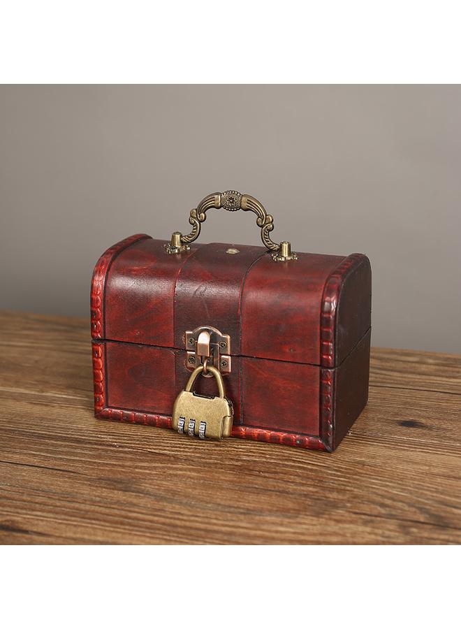 Bluejw New Retro Wooden Storage Box With Lock Classical Old Wooden Box Jewelry Packaging Box Movie And TV Props Treasure Box - Image 5