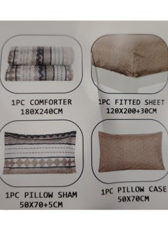 Generic Golden comforter set consisting of 4 pieces S01  - Image 3