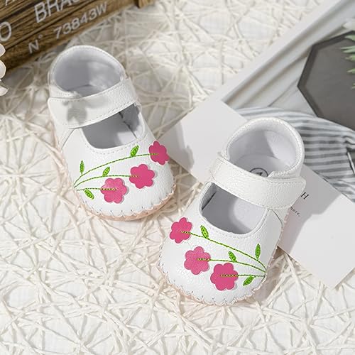 Meckior Infant Baby Girl Sandals Soft Non-Slip Rubber Sole Handmade Princess Wedding Dress Shoes Toddler First Walkers - Image 4
