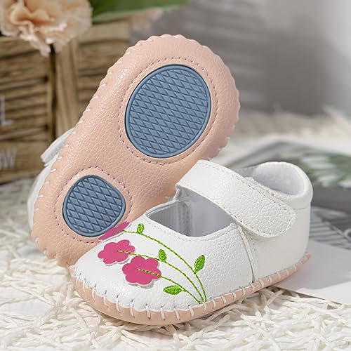 Meckior Infant Baby Girl Sandals Soft Non-Slip Rubber Sole Handmade Princess Wedding Dress Shoes Toddler First Walkers - Image 3