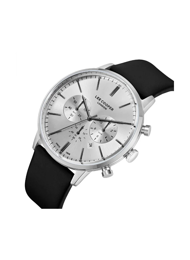 Lee Cooper LEE COOPER LC08043.331 Men's Multi Function Display Watch & Leather Strap Black