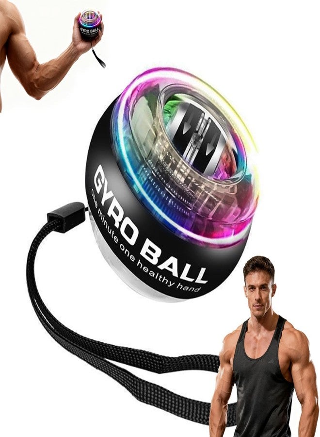 JELLEX Powerball Wrist Trainer Ball Auto-Start Wrist Strengthener Gyroscopic Forearm Exerciser Equipment Gyro Ball for Strengthen Arms, Fingers, Wrist Bones and Muscles - Image 1