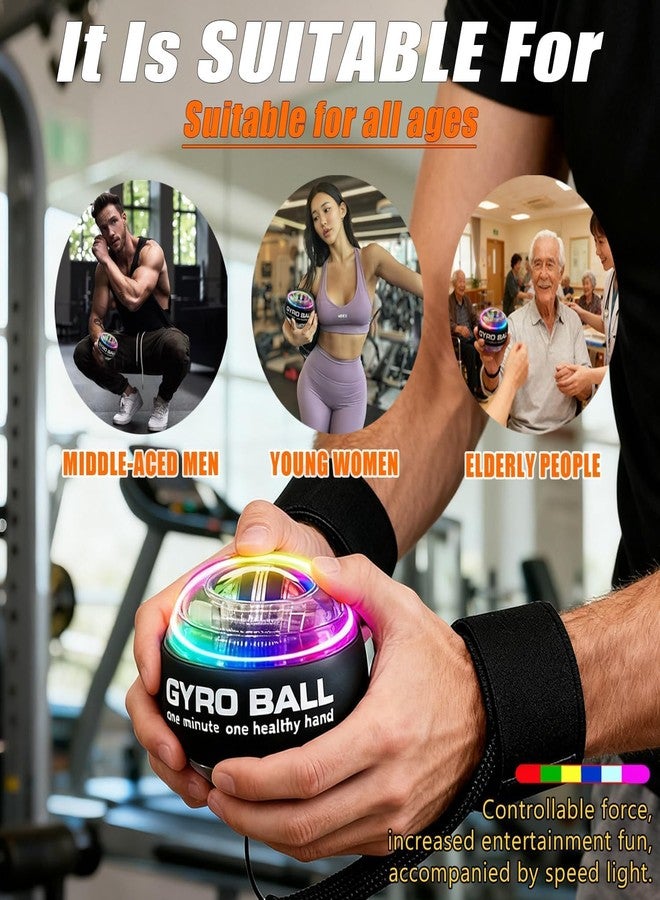 JELLEX Powerball Wrist Trainer Ball Auto-Start Wrist Strengthener Gyroscopic Forearm Exerciser Equipment Gyro Ball for Strengthen Arms, Fingers, Wrist Bones and Muscles - Image 4