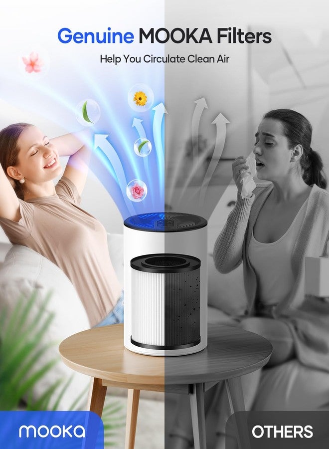 موكا فلتر هواء بديل أصلي من موكا KJ067L، فلاتر تنقية هواء KJ067L، 3 في 1 كربون نشط عالي الكفاءة لحرائق الغابات، ووبر الحيوانات الأليفة، والدخان، والروائح، والغبار، عبوة من قطعتين - Image 4