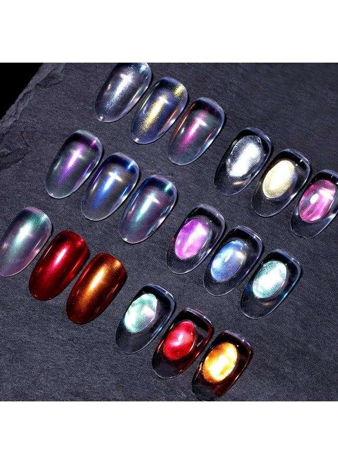 Born Pretty Chrome Powder Metallic Mirror Chameleon Nail Powder Auroras Mermaid Nail Powder Pigment For Nail Art Gel Polish Manicure Nail Art Decorations 9 Jars  - Image 5