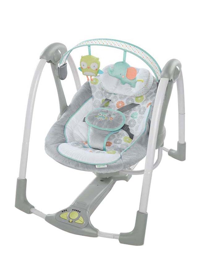 ingenuity - Swing N Go Portable Swing - Hugs And Hoots - Image 1