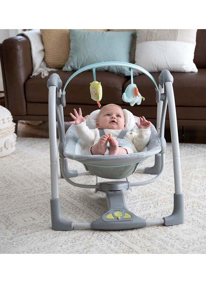 ingenuity - Swing N Go Portable Swing - Hugs And Hoots - Image 1
