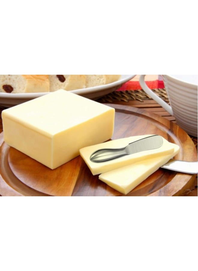 Accfore Spreader Knife Set,6-Piece Cheese and Butter Spreader Knives,Mini Serving Tongs,Stainless Steel Multipurpose Butter Knives (Silver) - Image 3
