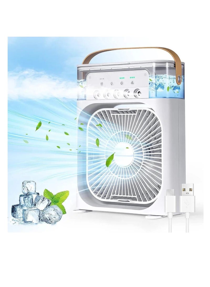 DENX Portable air conditioner fan, electric fan, night lighting, water spray, fun 3 in 1, air moisture for the house - Image 1