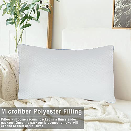 Homerz Premium Set of 2 Sleeping Pillow, 17 x 27 Size, Firm and Lofty (Pack of 2, Snow White) - Image 5
