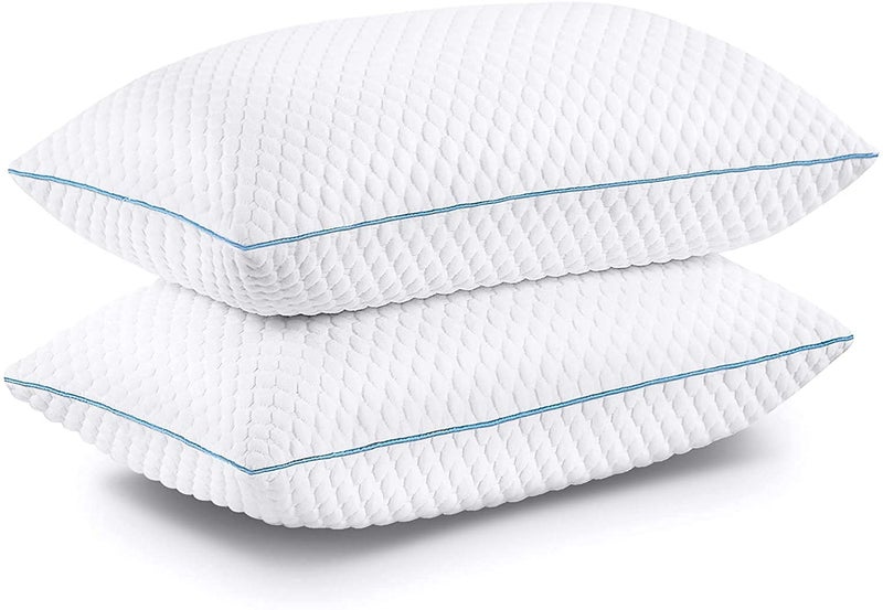 Homerz Premium Set of 2 Sleeping Pillow, 17 x 27 Size, Firm and Lofty (Pack of 2, Snow White) - Image 1