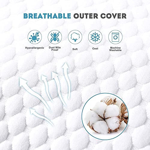 Homerz Premium Set of 2 Sleeping Pillow, 17 x 27 Size, Firm and Lofty (Pack of 2, Snow White) - Image 3