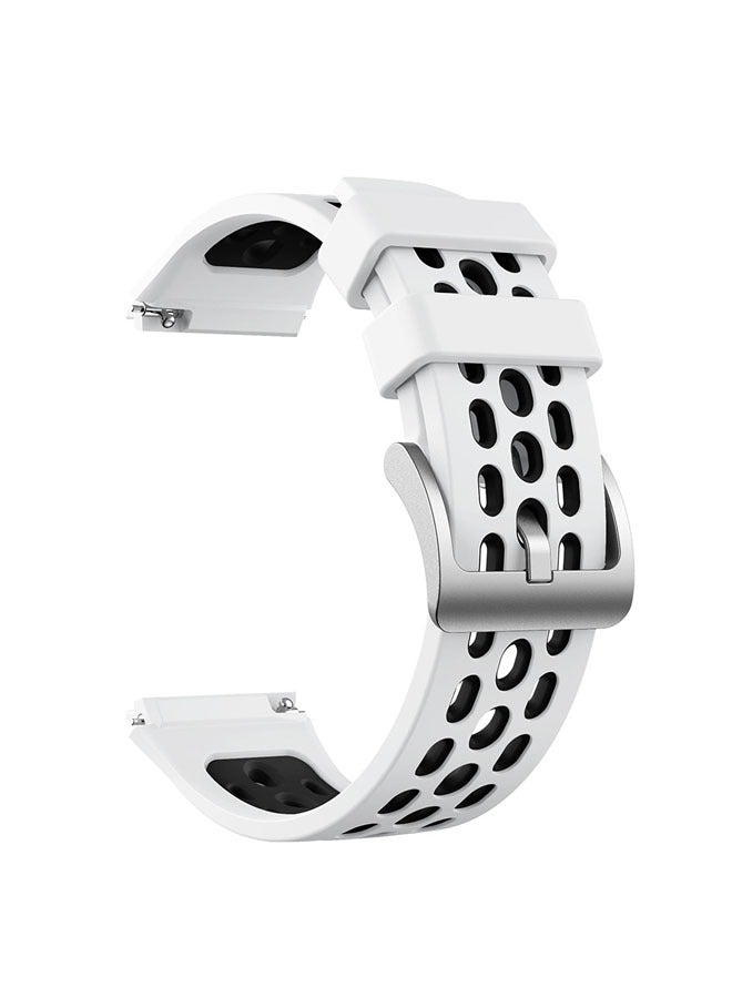 Beauenty Replacement Band For Huawei Watch GT 2e，Soft and Comfortable Silicone Material，Sports Strap Waterproof，Sport Original Silicone 22mm Watchband Straps For Huawei Watch GT 2e（White） - Image 3