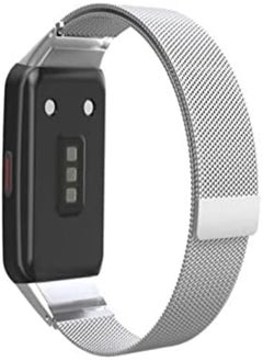 Magnetic Milanese Strap Screwless Wristband for Huawei Band 6 - Silver