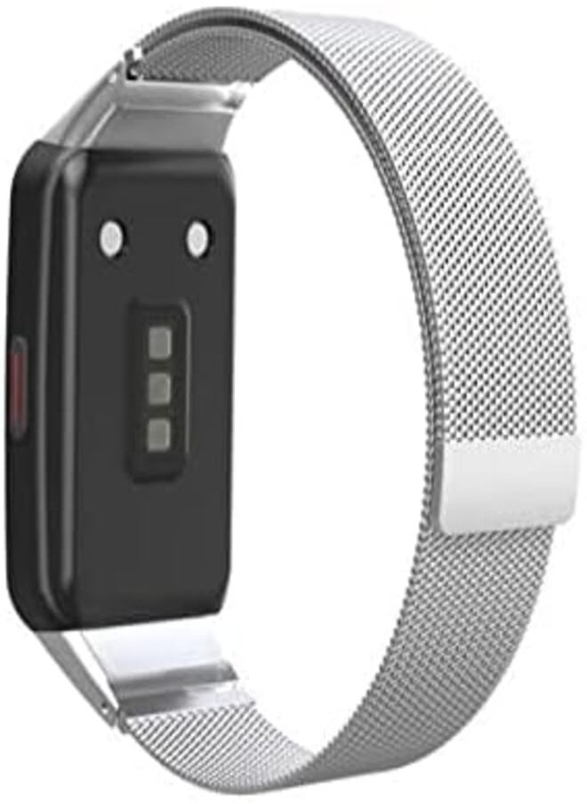 Generic - Magnetic Milanese Strap Screwless Wristband for Huawei Band 6 - Silver - Image 1