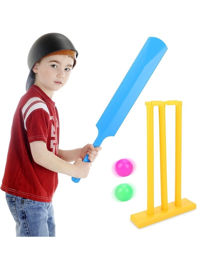 GOTOTOP Kids Cricket Set, Cricket Set for Children Cricket Bat and Ball Beach Wicket Stand 1 Bat 2 Balls and 1 Batting Board - Image 5
