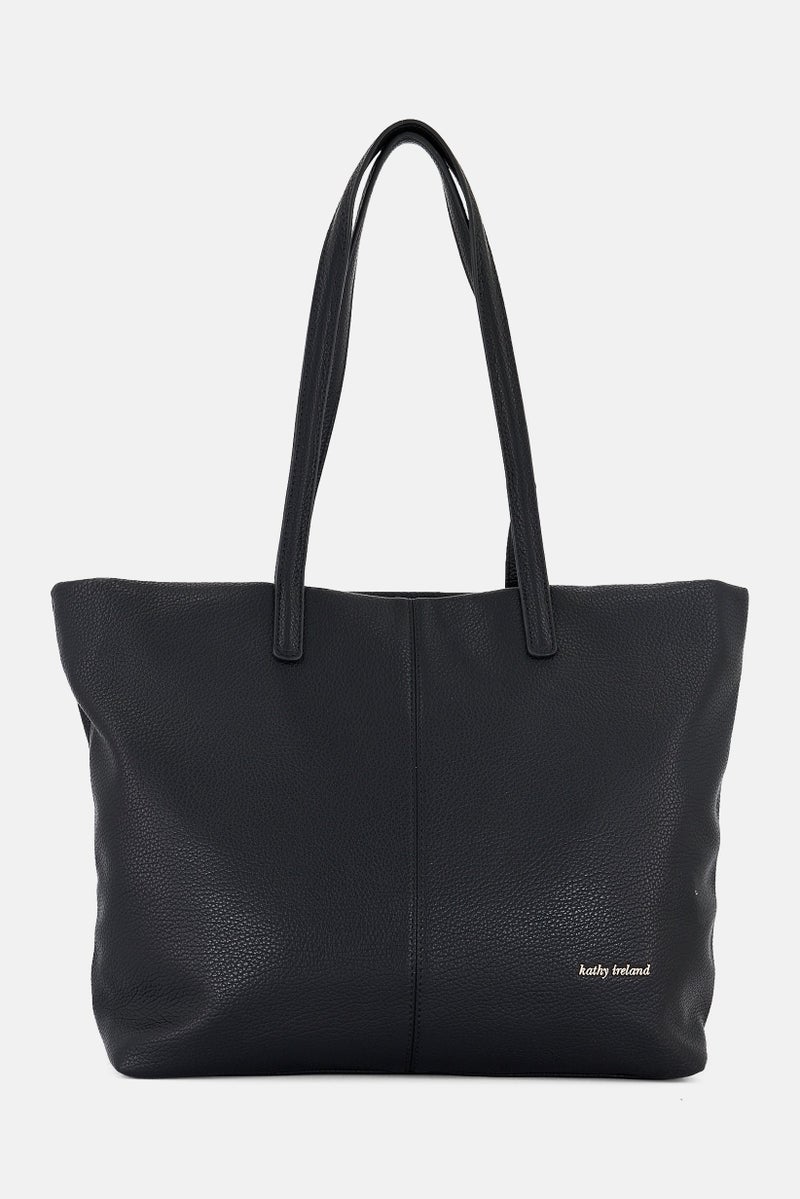 Kathy Ireland Women Brand Logo Tote Bag, Black - Image 1
