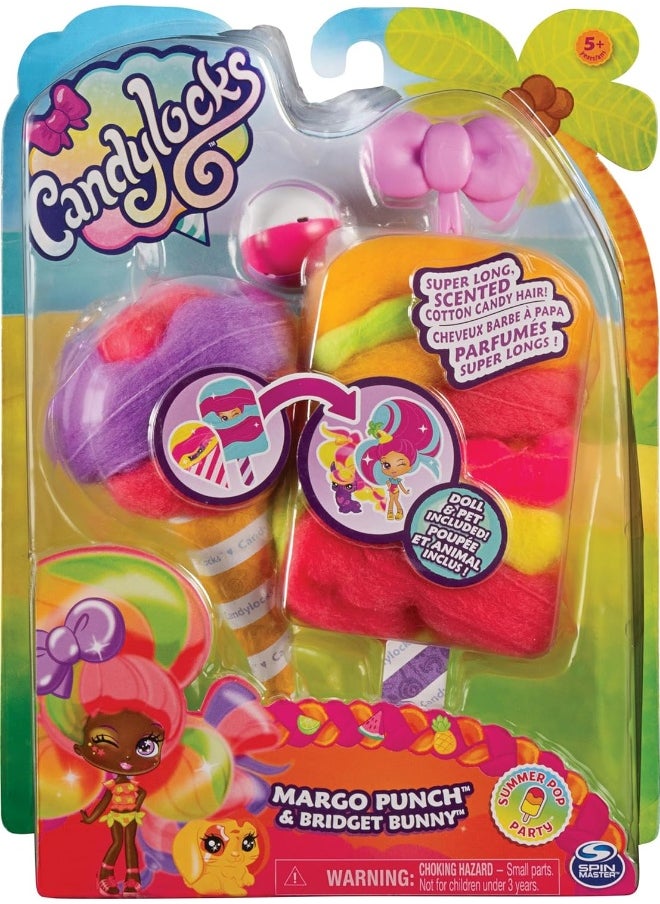 Candylocks - Candylocks 6056831 2-Pack, Lemon Lou Twist 7.5-cm Scented Collectible Doll and Pet with Accessories - Image 1