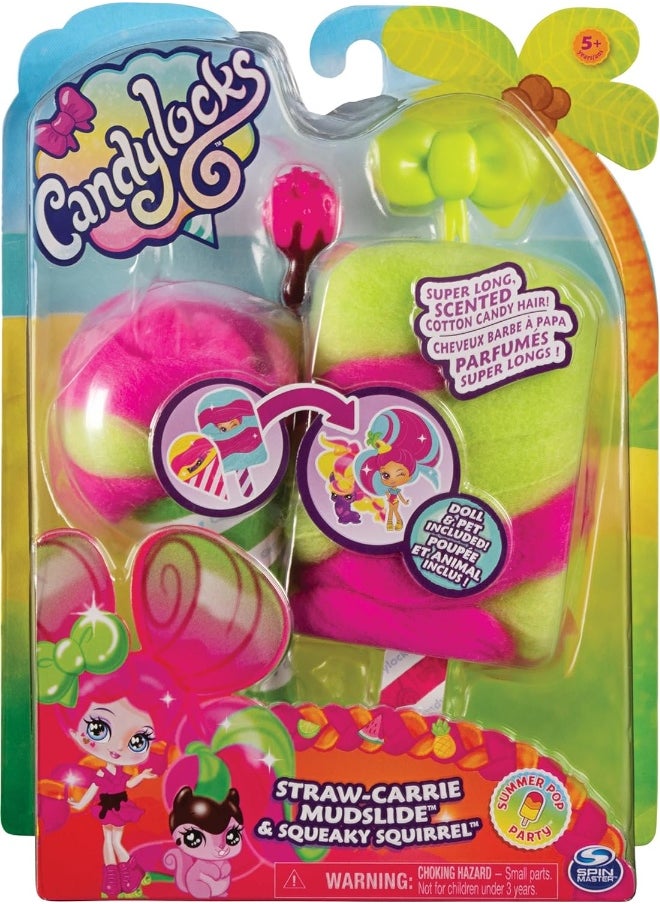 Candylocks - Candylocks 6056831 2-Pack, Lemon Lou Twist 7.5-cm Scented Collectible Doll and Pet with Accessories - Image 1
